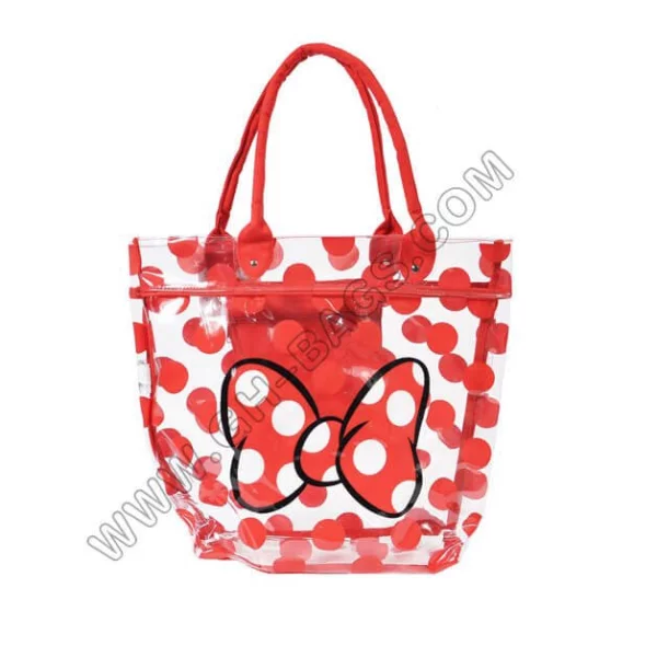 clear plastic beach bag with tote