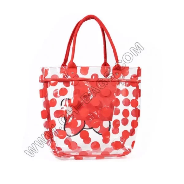 clear plastic beach bag with tote