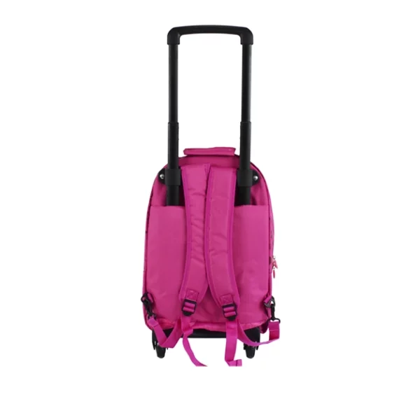 pink school girl trolley school backpacks