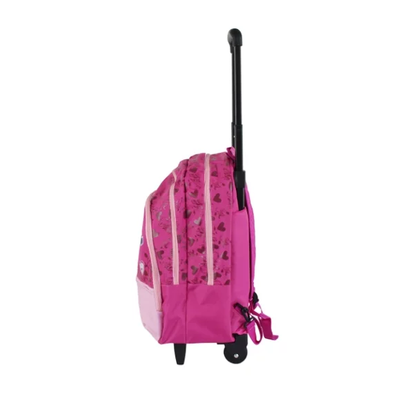 pink school girl trolley school backpacks