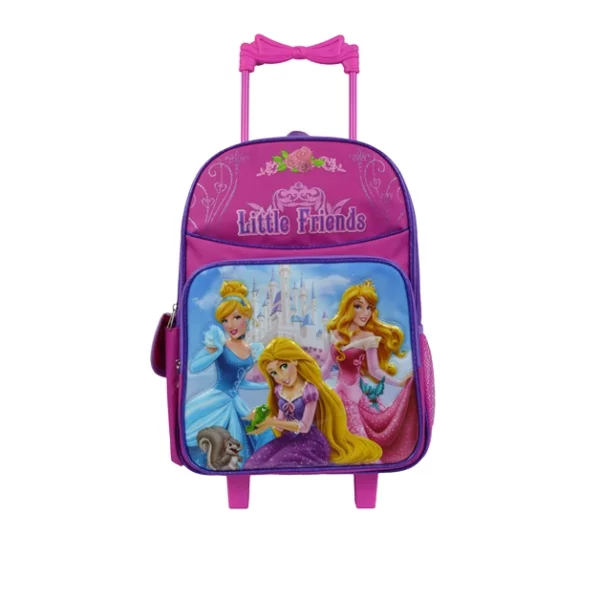 princess kids trolley school bags for girls