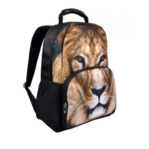 Alternative view of 3D Lion Print Animal College Rucks