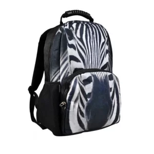3d zebra print animal backpack college school rucksack bags