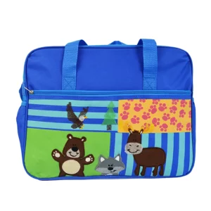 bear embroidery animal diaper bag