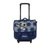 football print boy trolley school bags