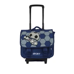 football print boy trolley school bags