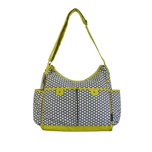 full print hexagon print canvas diaper bags