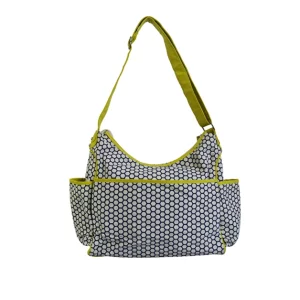full print hexagon print canvas diaper bags