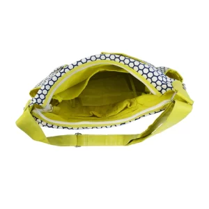 full print hexagon print canvas diaper bags