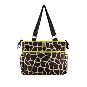 giraffe print tote diaper bags