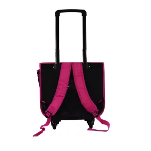 heart embroidery schoolgirl trolley school bags