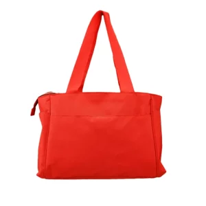 microfiber red compact tote diaper bags