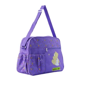 purple bear embroidery mummy diaper bags