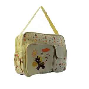 yellow little zoo zebra print diaper bags