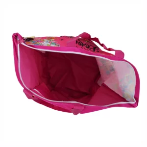 Alternative view of Bolsa de playa de flores rosas de fondo redondo