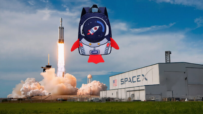 space x rocket backpack