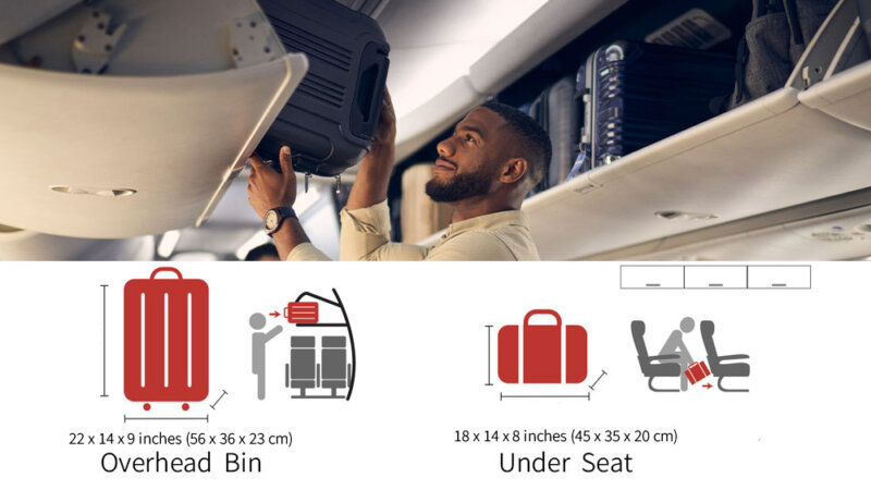 american airlines carry on bag size limits rules