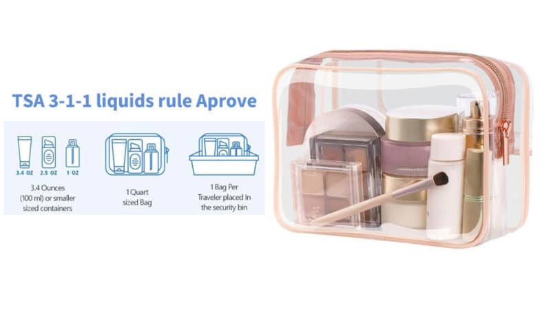 tsa approved quart size bag dimensions